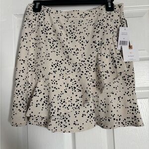 Polka Dot Cream Skirt